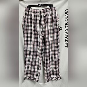 Victoria's Secret Pink and Black Plaid Pajama Pants